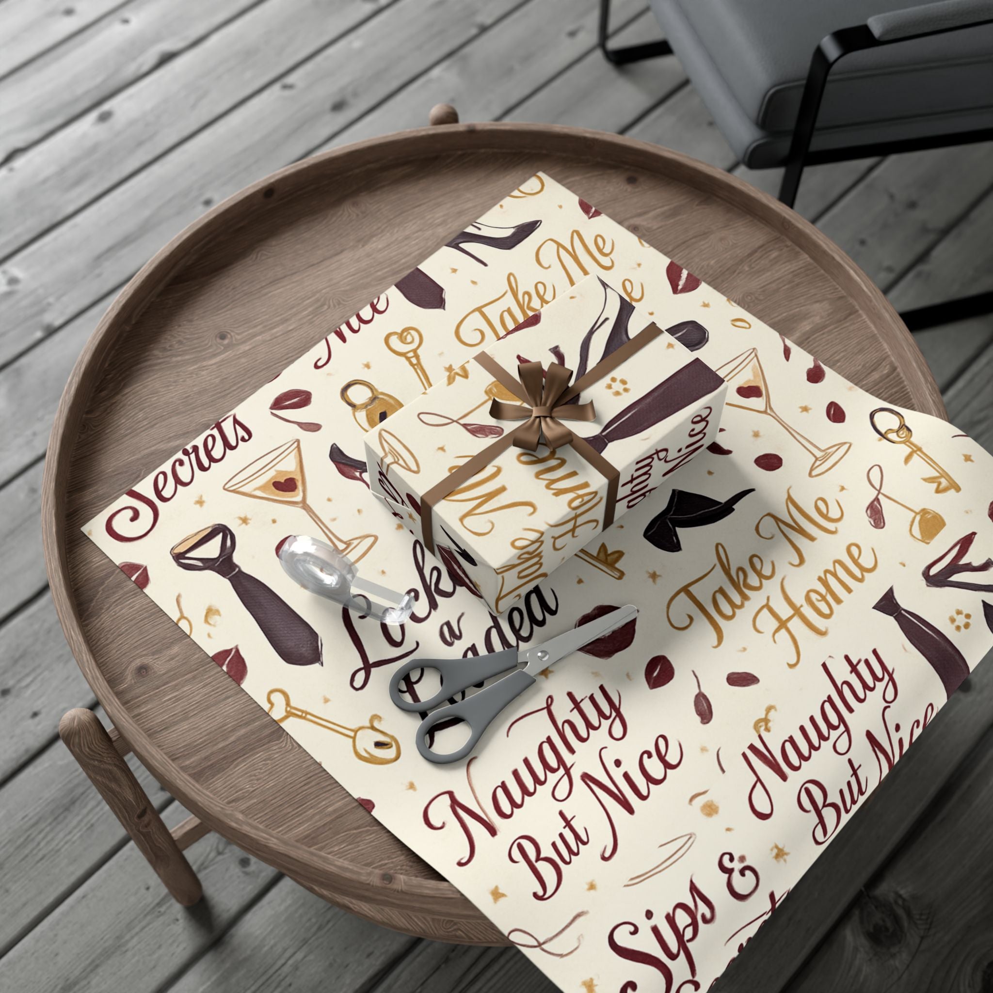 Flirty ‘Naughty But Nice’ Gift Wrap Paper - 29" x 20"