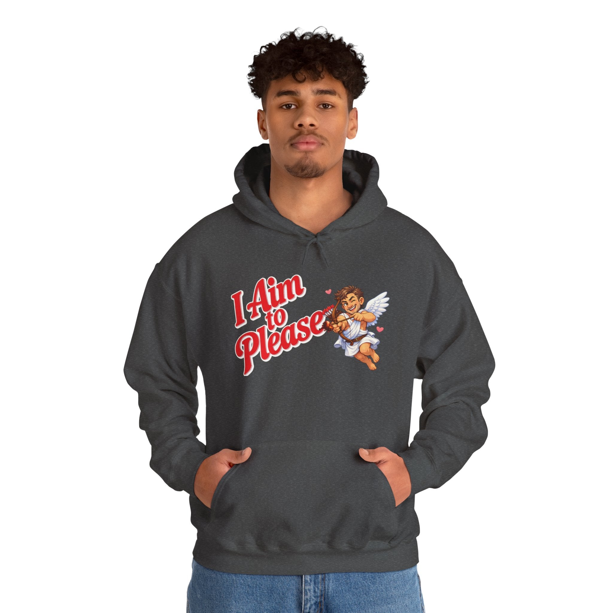 Valentines Day Cupid Hoodie - "I Aim To Please"