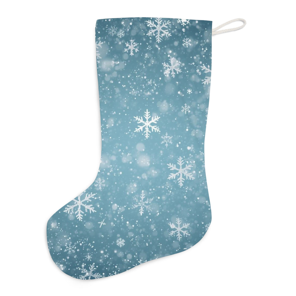 Blue Snowflake Christmas Stocking