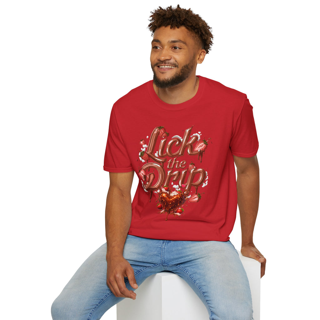 Strawberry Dripping Heart Splash T-Shirt | Valentine Shirt