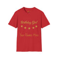 Birthday Girl T‑Shirt — Personalized 'Your Name Here' Gold Stars Tee