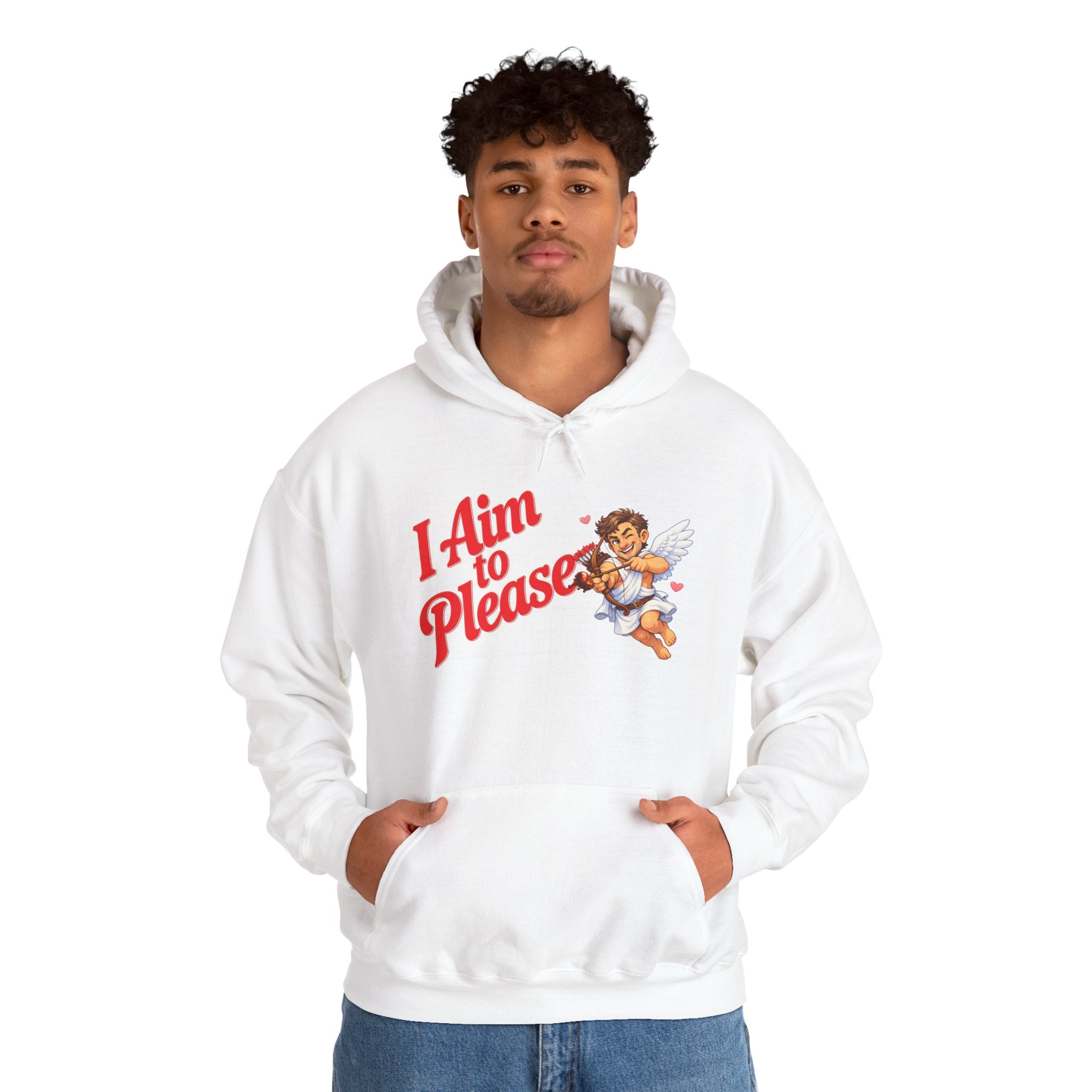 Valentines Day Cupid Hoodie - "I Aim To Please"