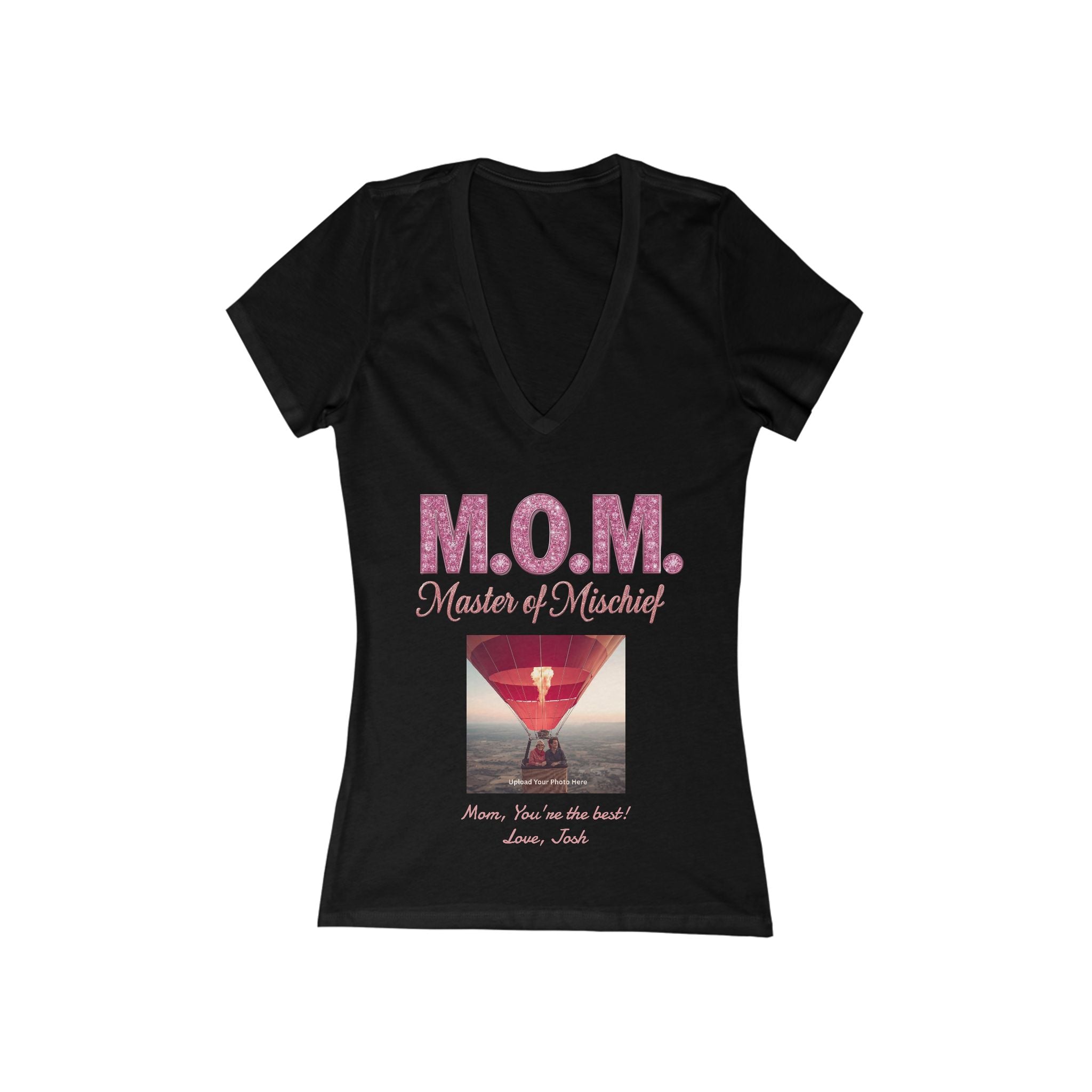 M.O.M. "Master of Mischief" V‑Neck Tee — Funny Mom T‑Shirt for Mother's Day & Everyday