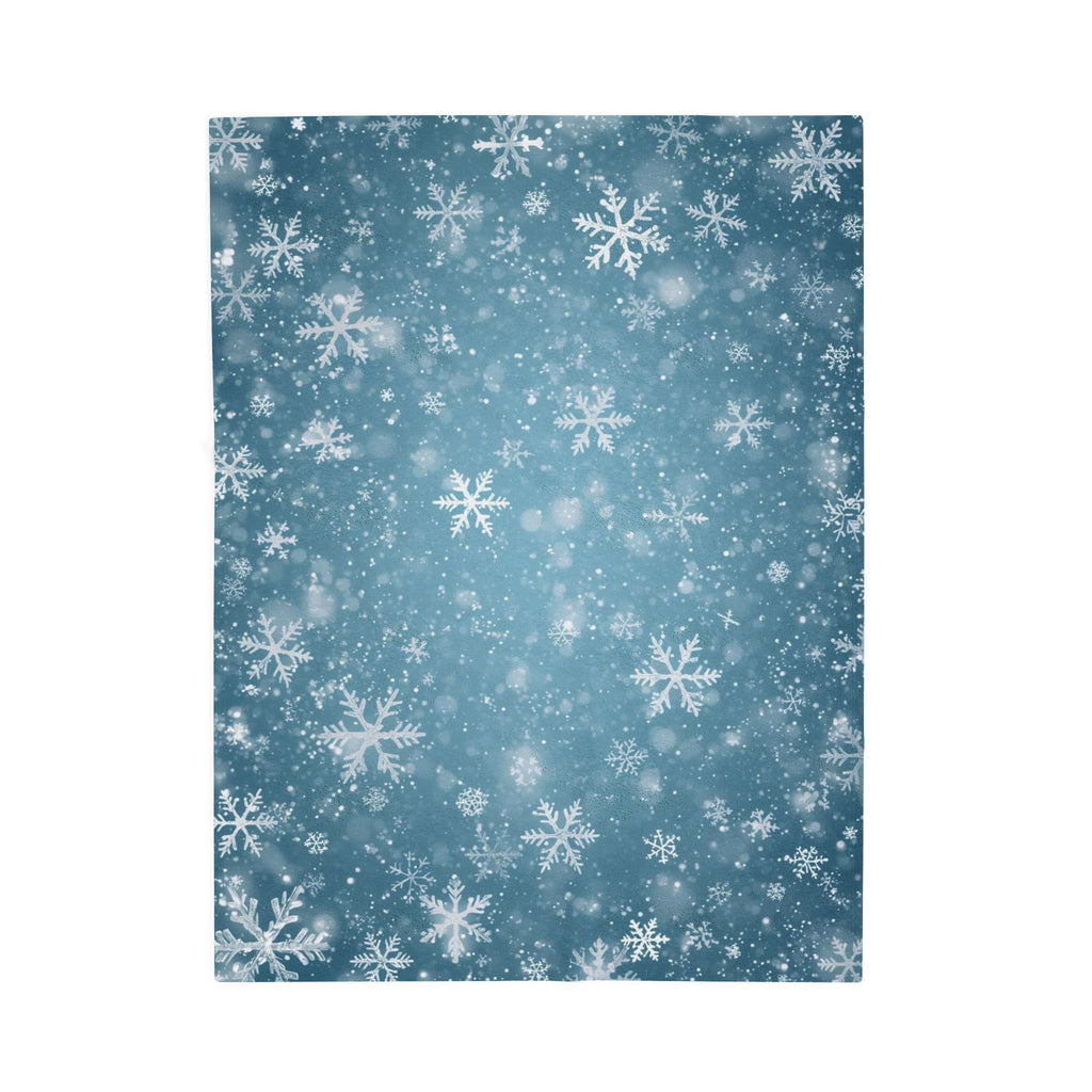 Snowflake Velveteen Plush Blanket — Cozy Winter Throw