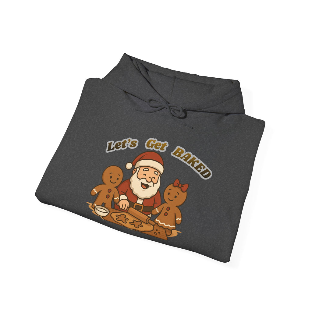 Adult Themed Santa Baking Hoodie — 'Let’s Get Baked' Christmas Attire