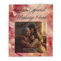 Personalized Photo Fleece Blanket — "Your Special Message Here" Floral Memorial Gift