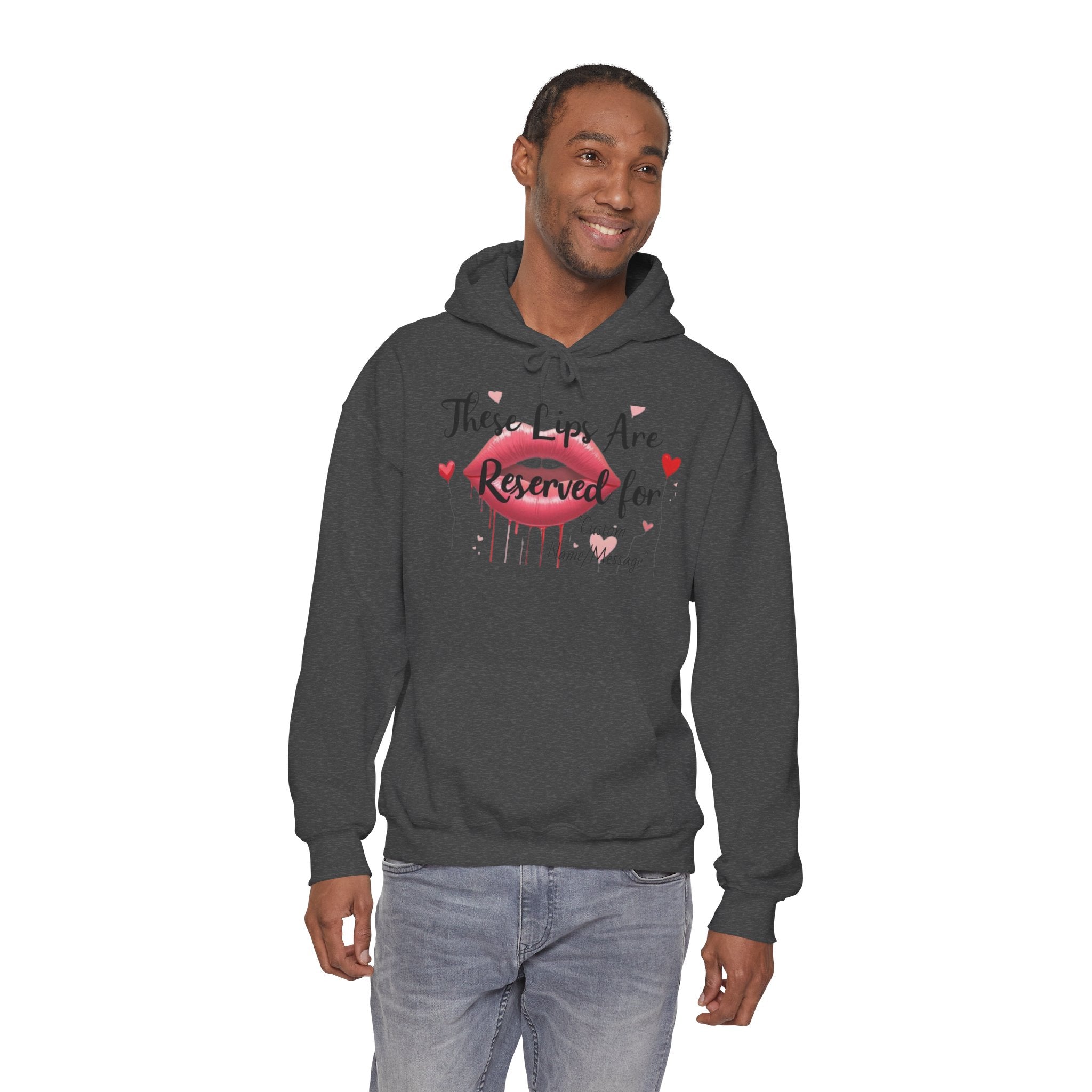Personalized Hoodie. Lips, Valentine's Day