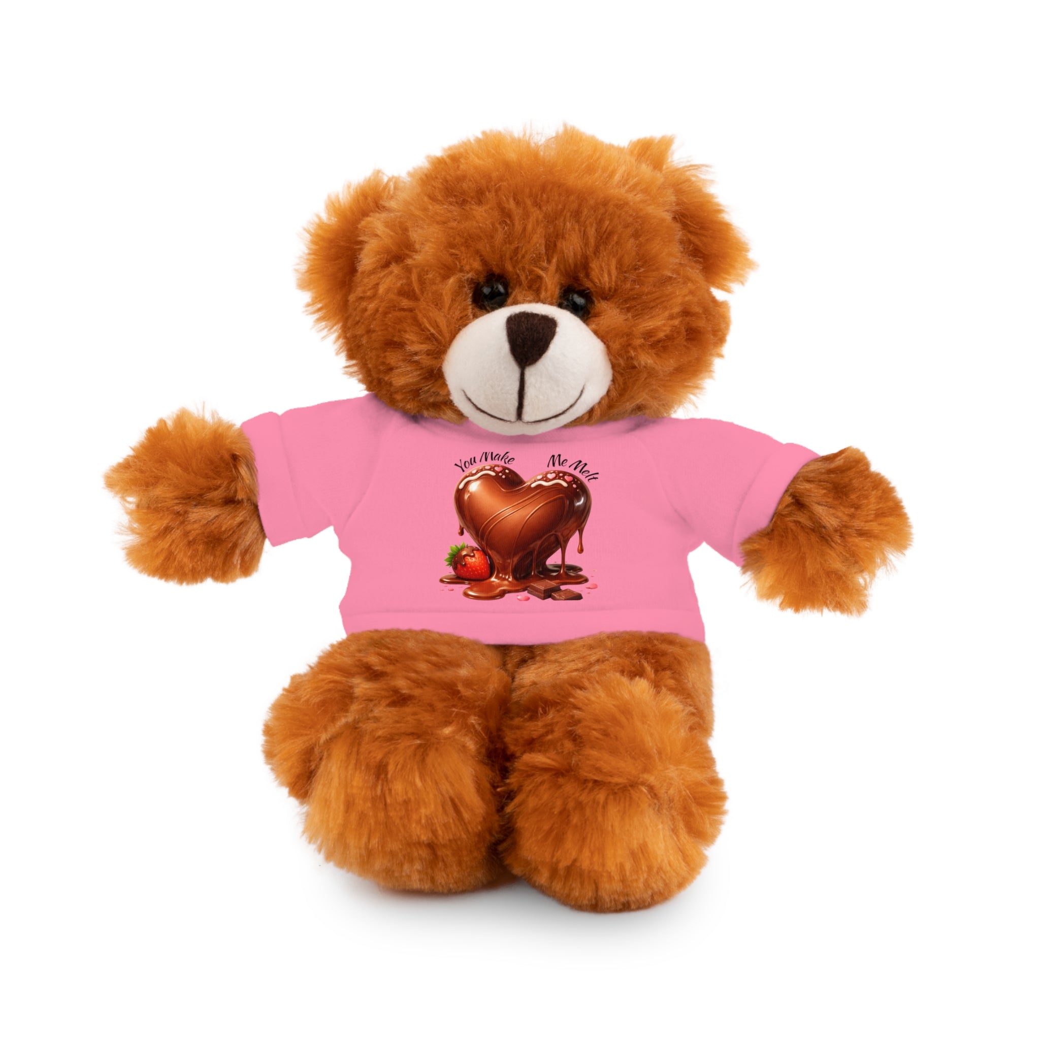 Valentine’s Chocolate Heart Plush with Tee — Stuffed Animal Gift