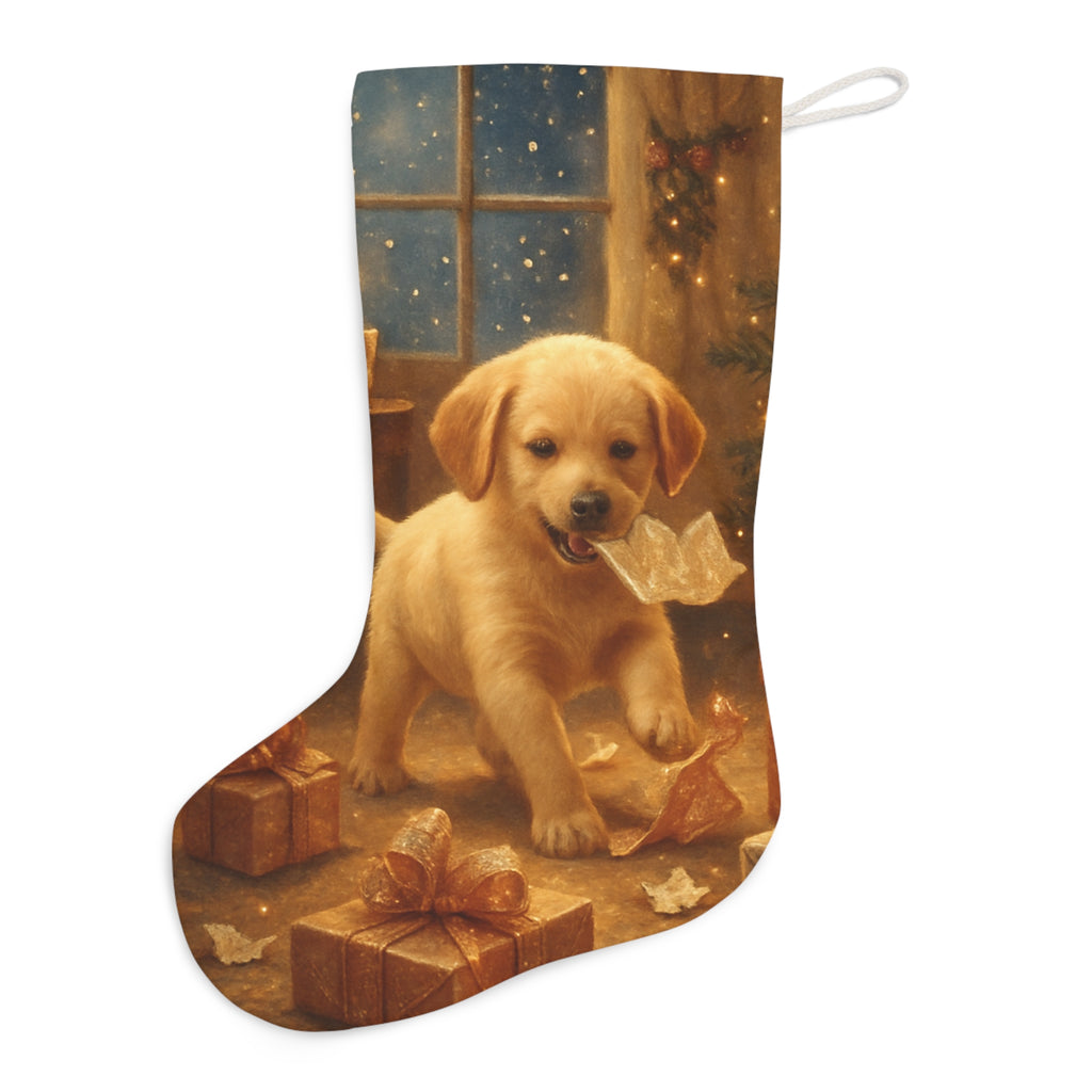 Puppy Stocking -  Cute Labrador Puppy Christmas Stocking