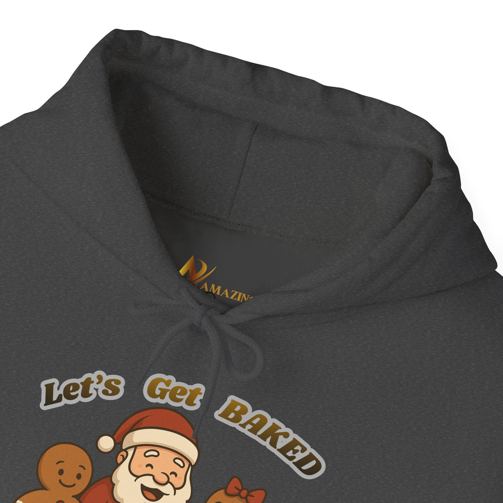 Adult Themed Santa Baking Hoodie — 'Let’s Get Baked' Christmas Attire