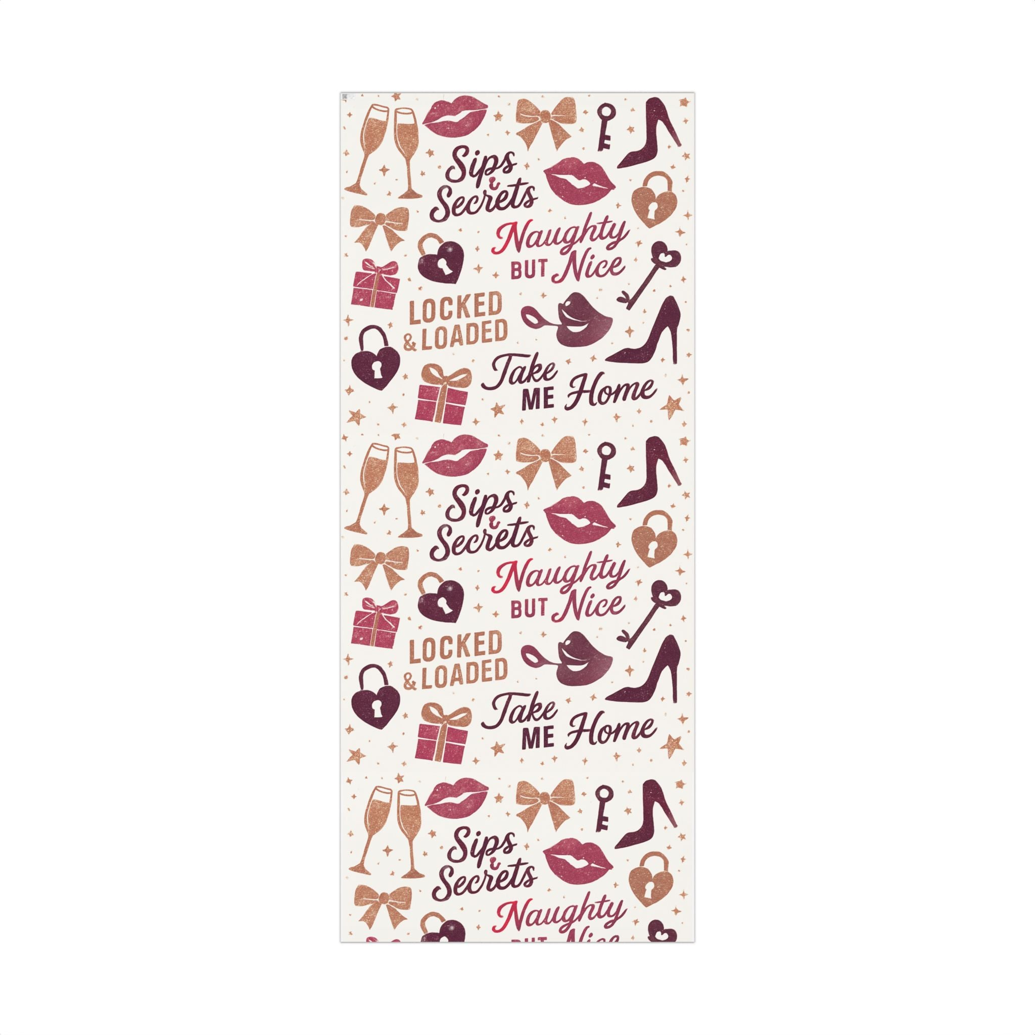 Festive Lips & Heels Holiday Wrapping - 29" x 72"