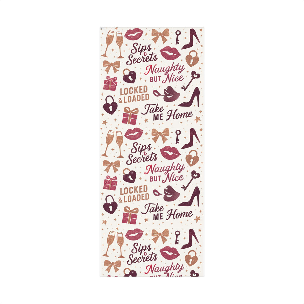 Festive Lips & Heels Holiday Wrapping - 29" x 72"
