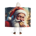 Hooded Sherpa Christmas Santa "Eat Cookie" Blanket — "I Do It For The Ho Ho Ho's'"