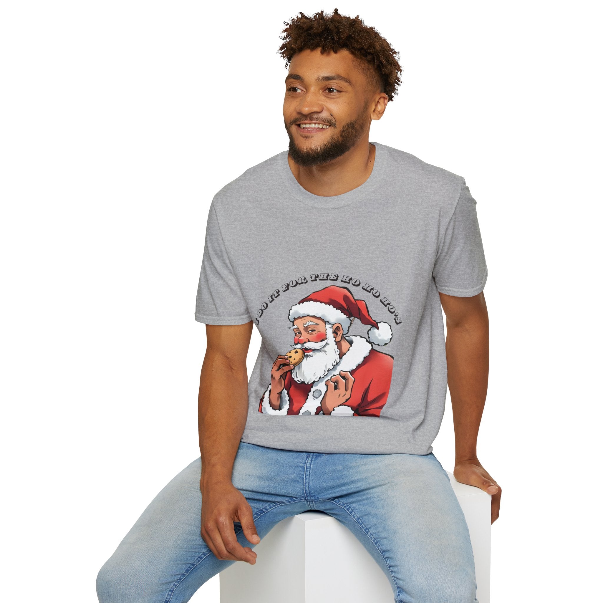 Adult Themed Santa Cookie T-Shirt - 'I Do It For The Ho Ho Ho's' Christmas Attire