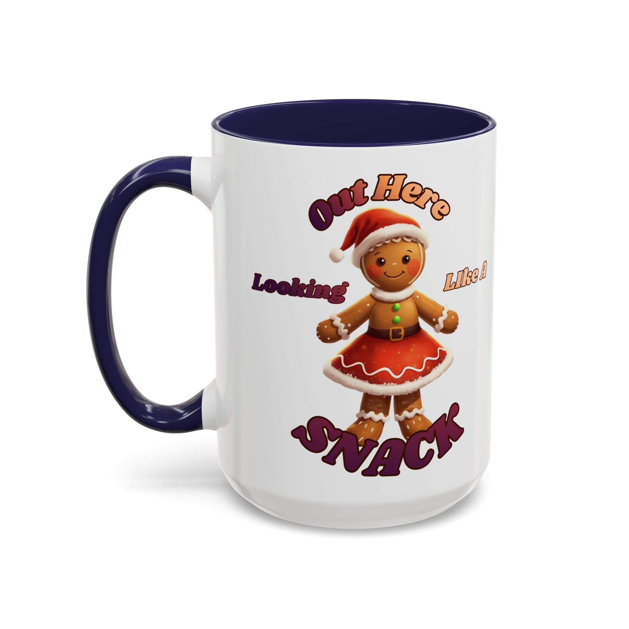 Festive Gingerbread Holiday Gift (11/15 oz) - 'Out Here Looking Like A Snack' Coffee Mug
