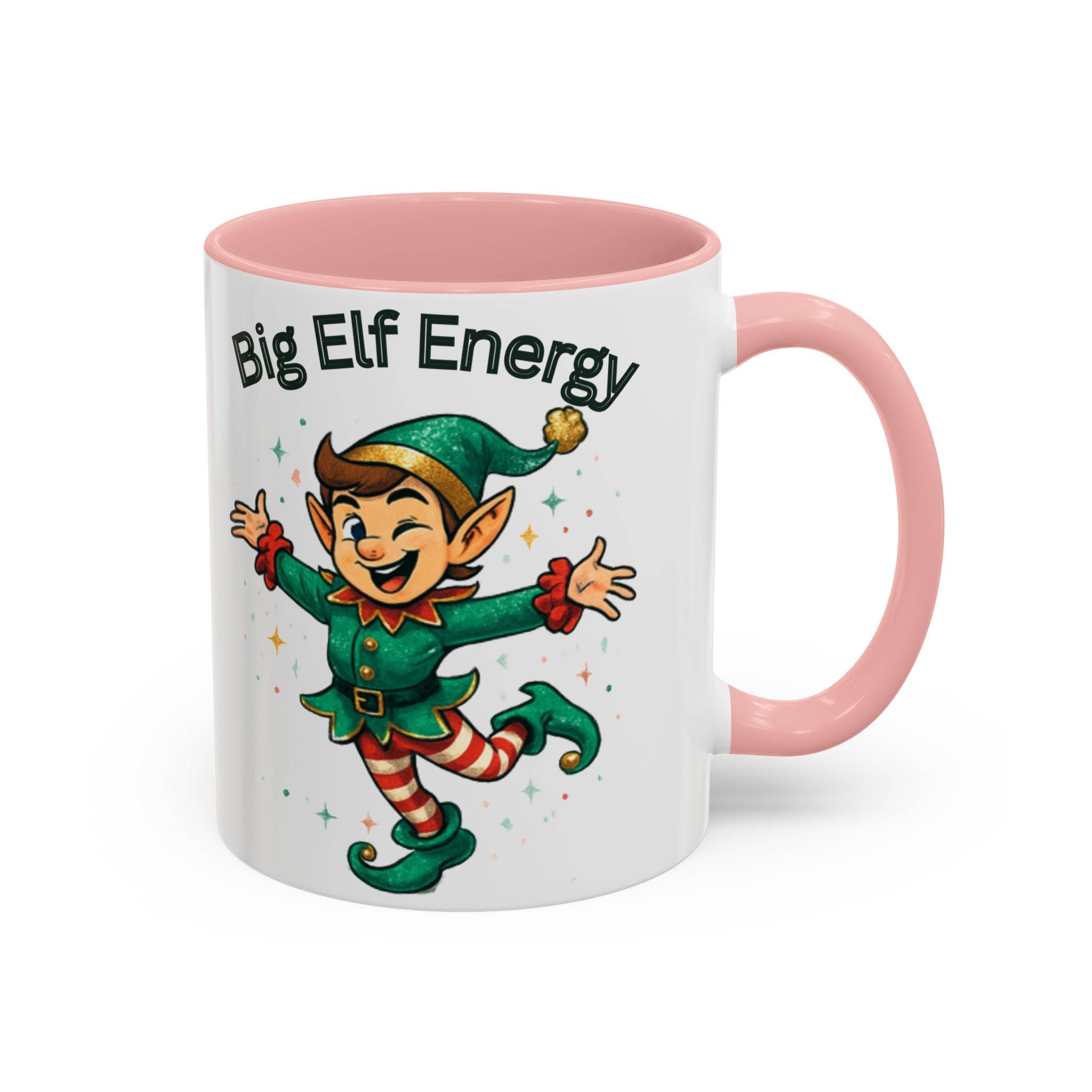 Big Elf Energy Coffee Mug — Holiday Christmas Elf Accent Mug (11/15oz)