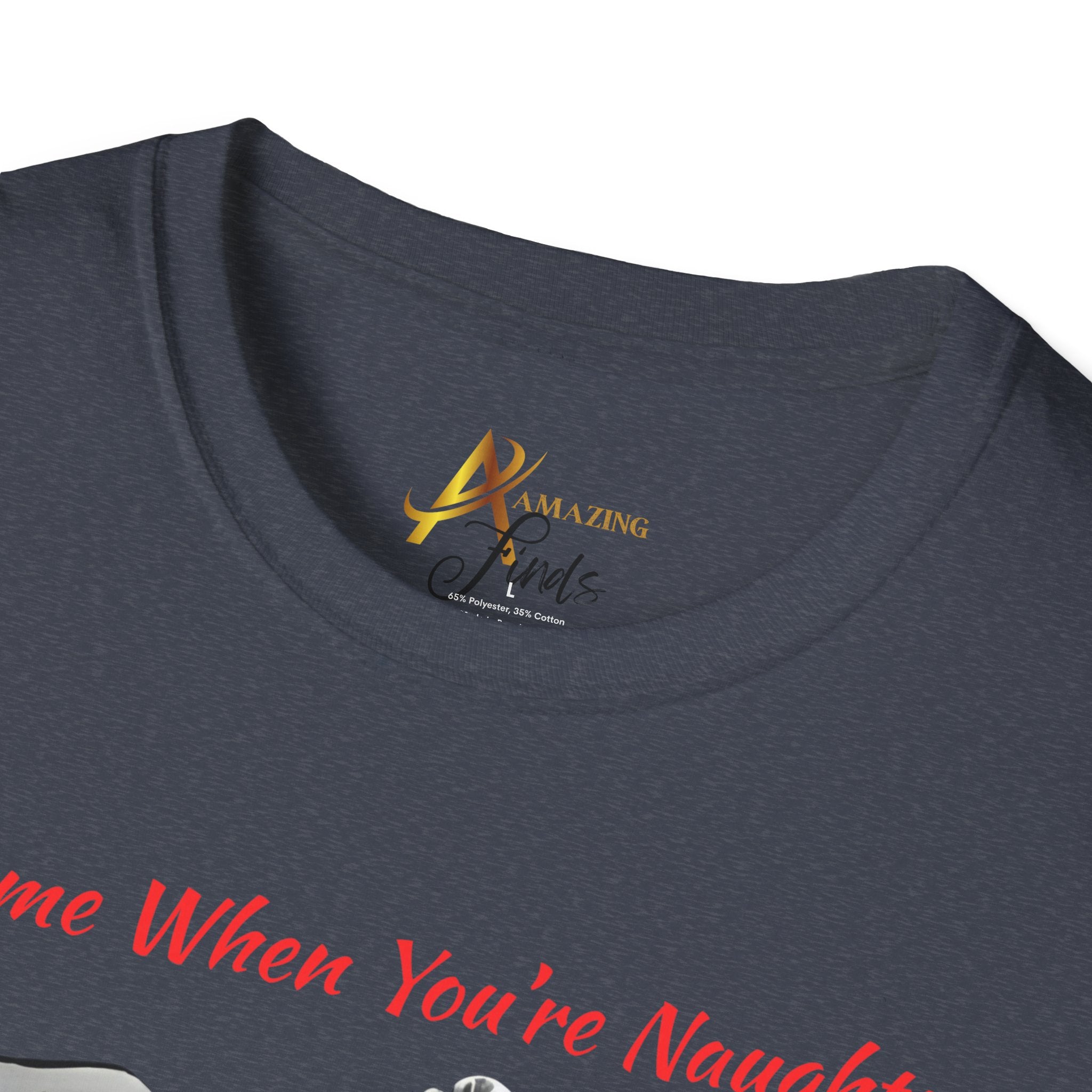 Adult Themed Santa In Bed T-Shirt – 'I Come When You’re Naughty' Christmas Attire