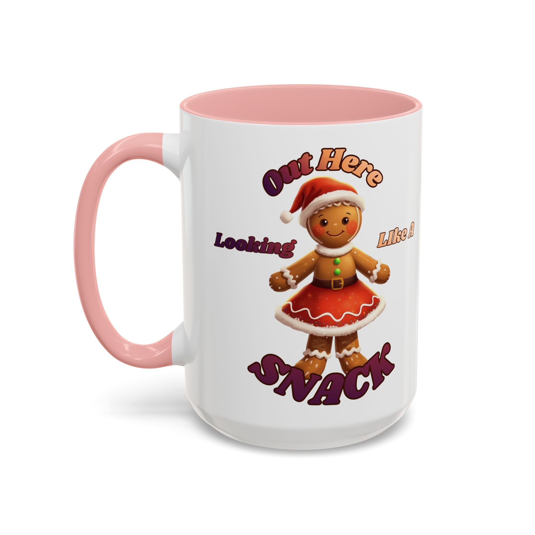 Festive Gingerbread Holiday Gift (11/15 oz) - 'Out Here Looking Like A Snack' Coffee Mug