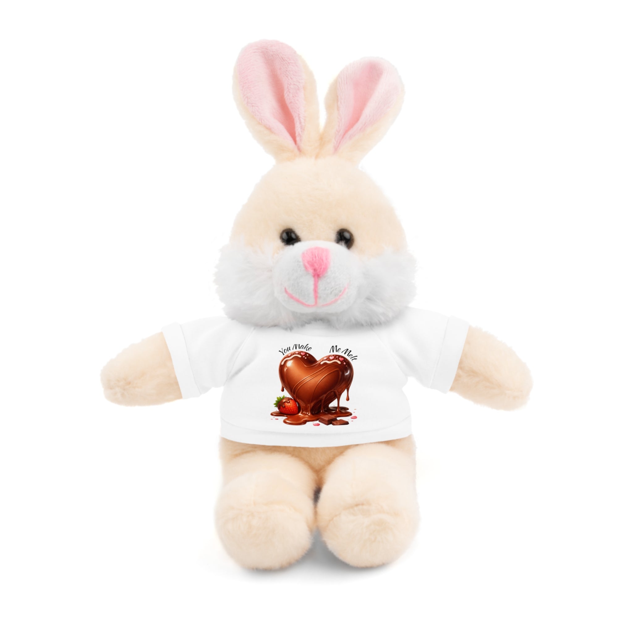 Valentine’s Chocolate Heart Plush with Tee — Stuffed Animal Gift