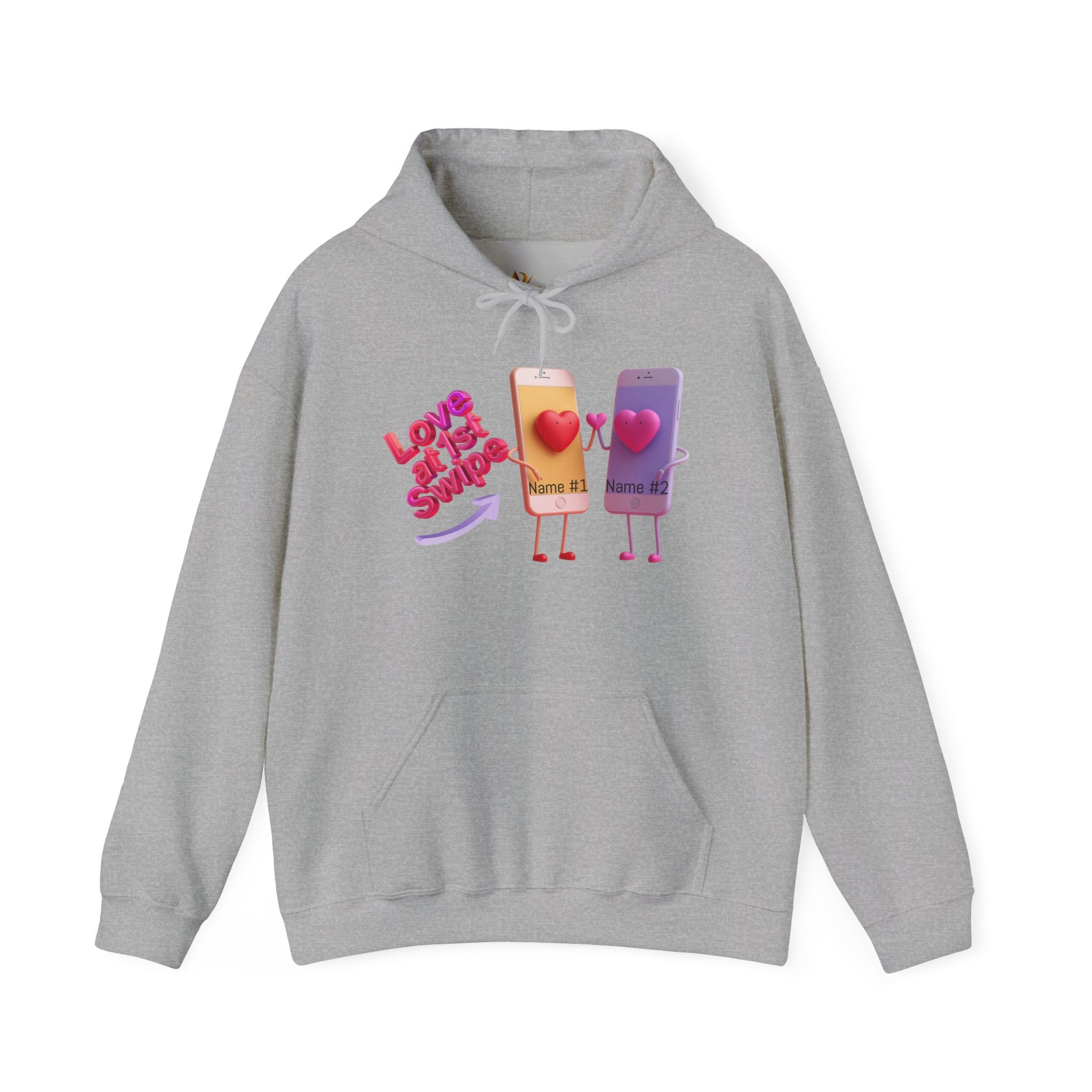 Love at First Swipe Hoodie Personalized Valentine