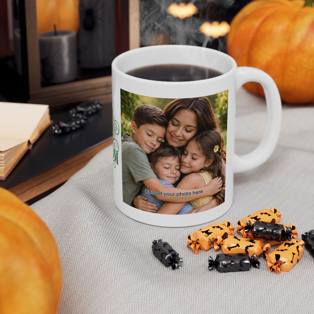 Mama Coffee Mug - "Warmth Begins With Mom" Ceramic Photo Mug (11oz & 15oz)