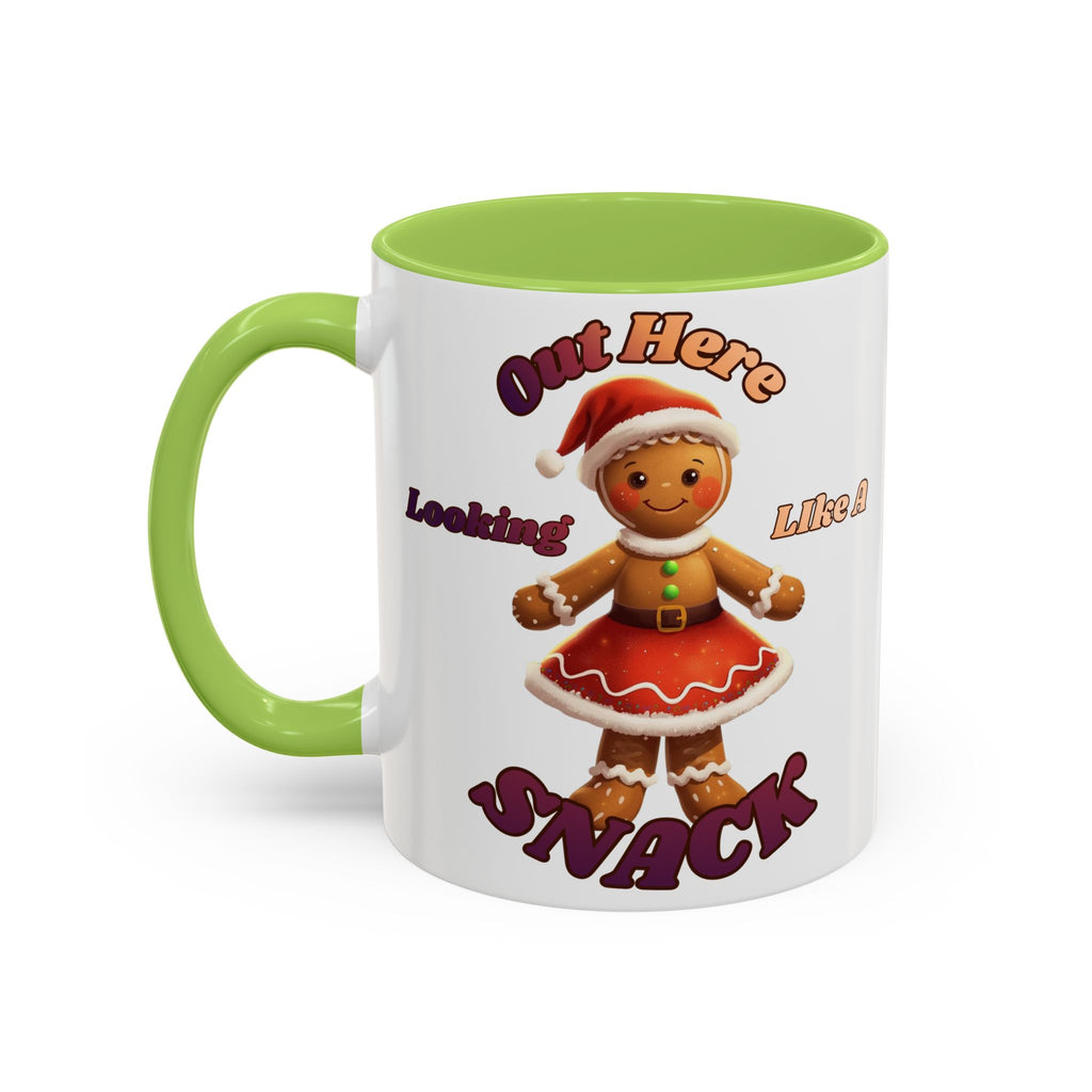 Festive Gingerbread Holiday Gift (11/15 oz) - 'Out Here Looking Like A Snack' Coffee Mug