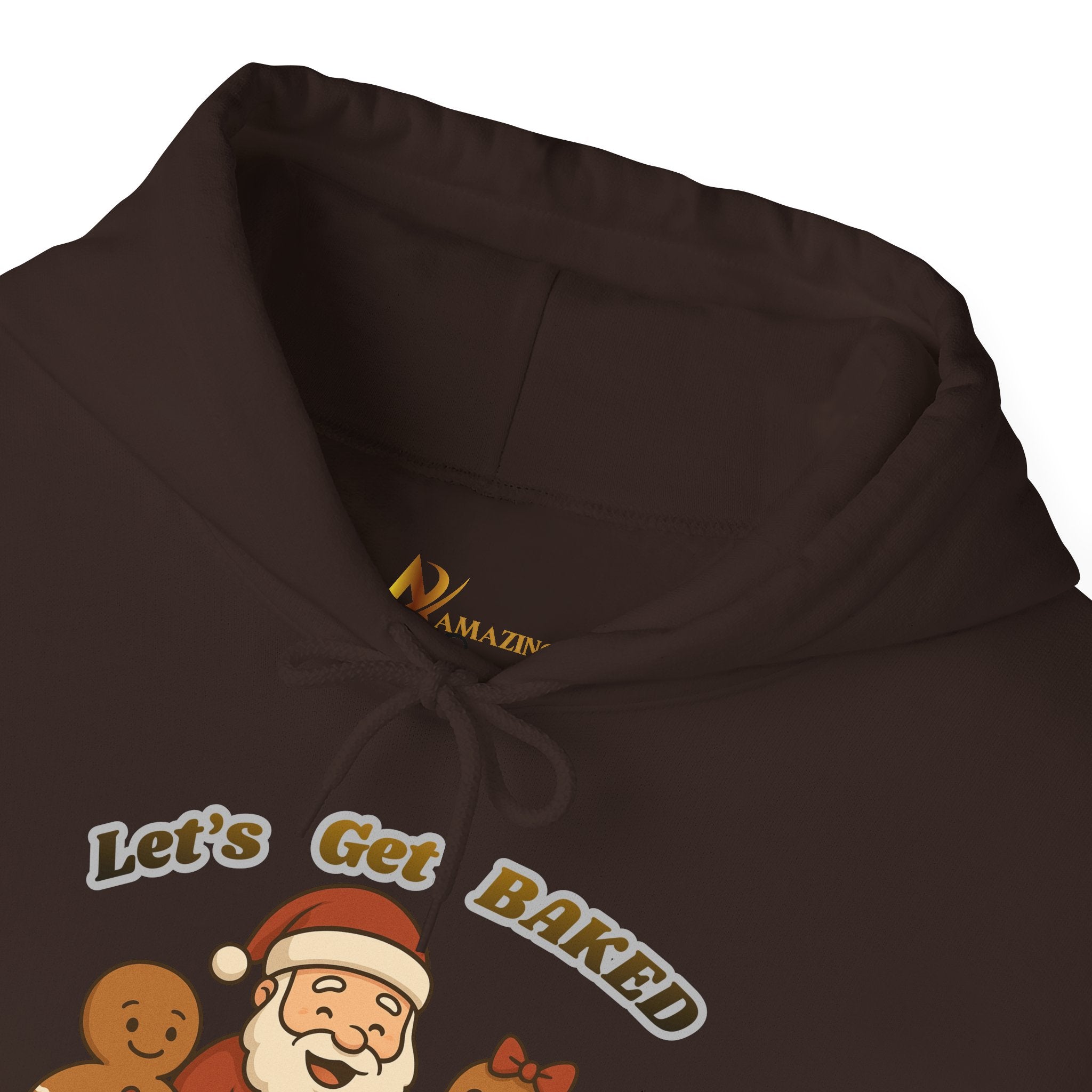 Adult Themed Santa Baking Hoodie — 'Let’s Get Baked' Christmas Attire