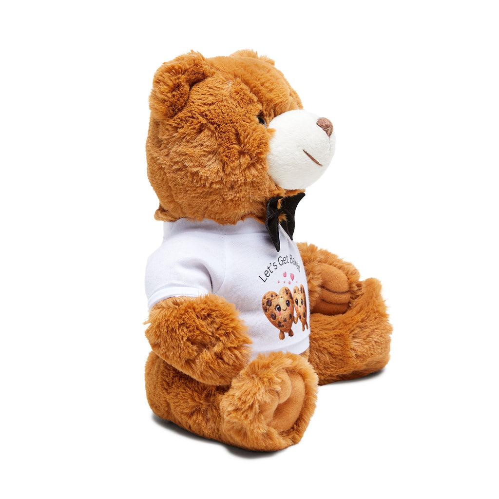 Valentine Cookie Bear Plush — "Let's Get Baked" T-Shirt Teddy