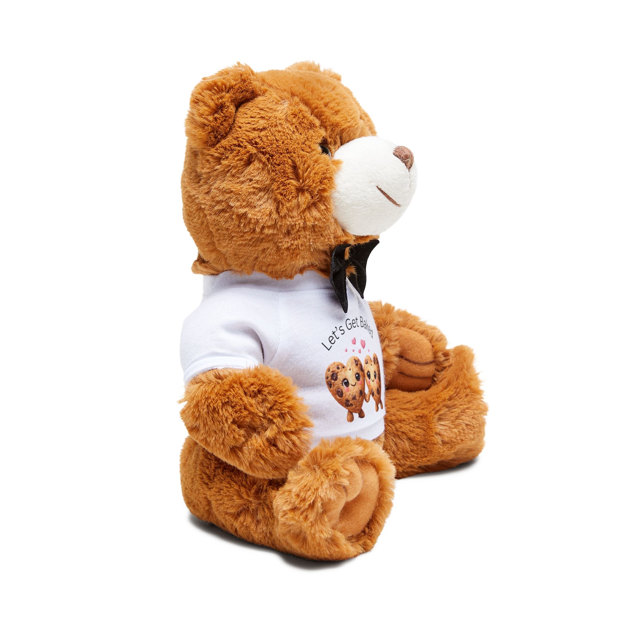 Valentine Cookie Bear Plush — "Let's Get Baked" T-Shirt Teddy