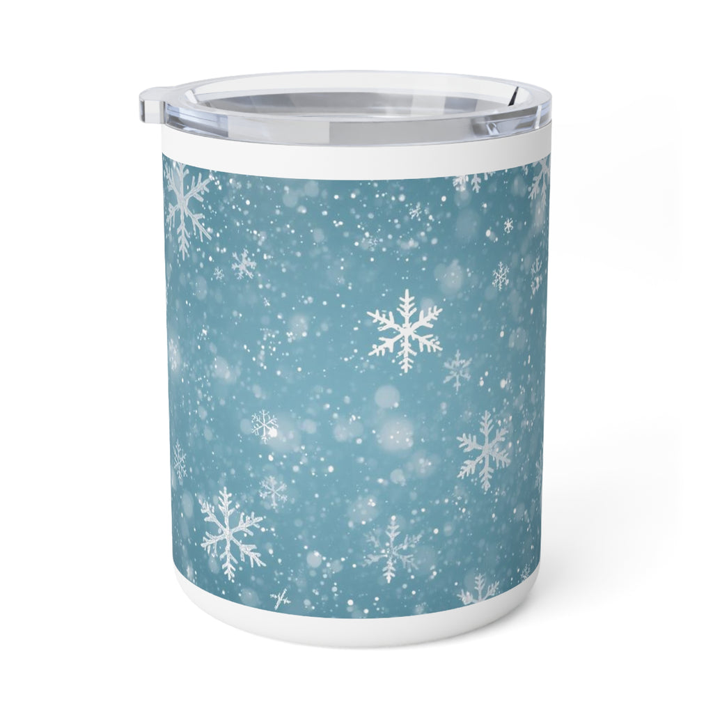 10oz Insulated Coffee Mug - Snowflake Winter