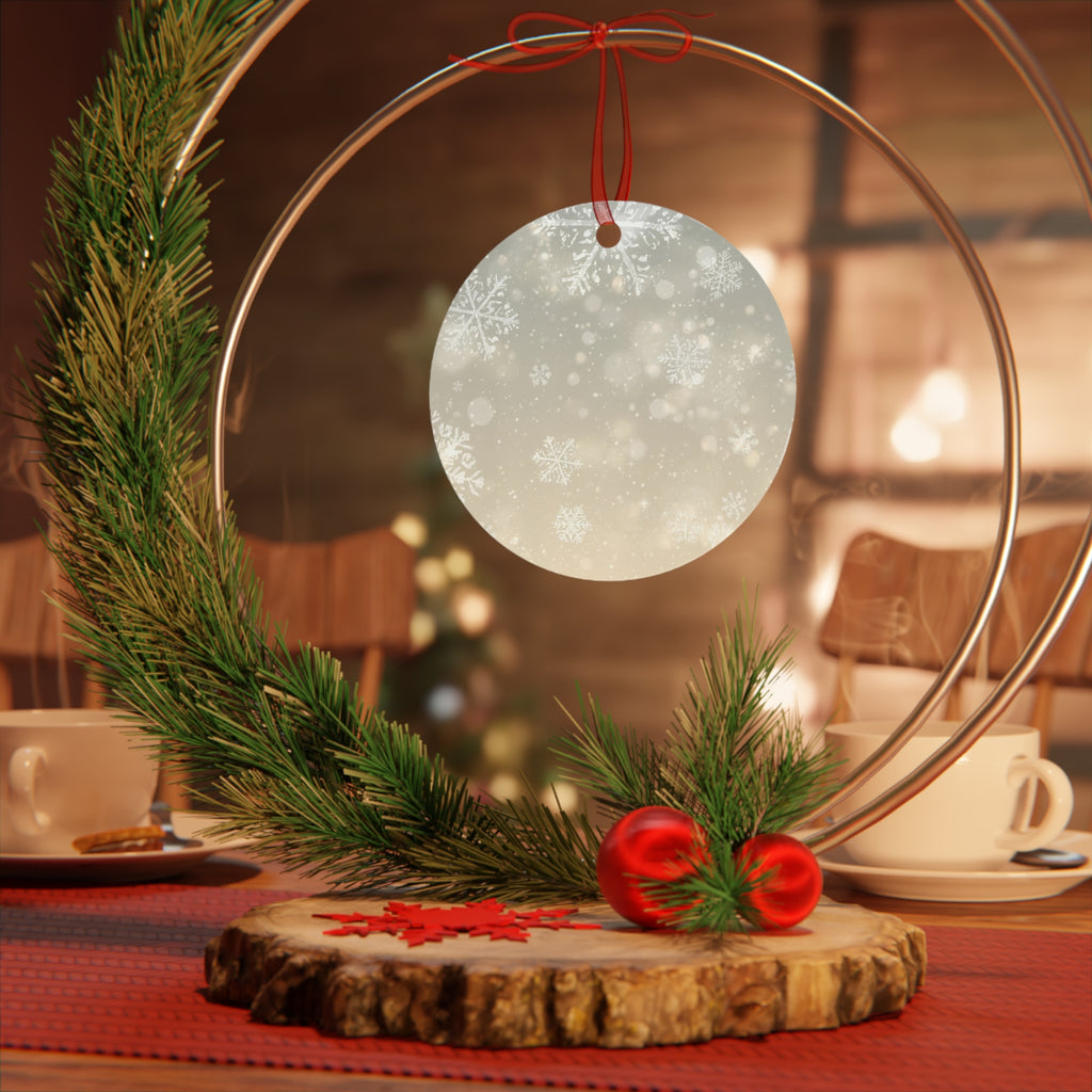 Snowflake Bell Metal Ornament — Elegant Winter Holiday Decoration