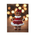Gingerbread Girl Holiday Plush Blanket — Velveteen Christmas Throw