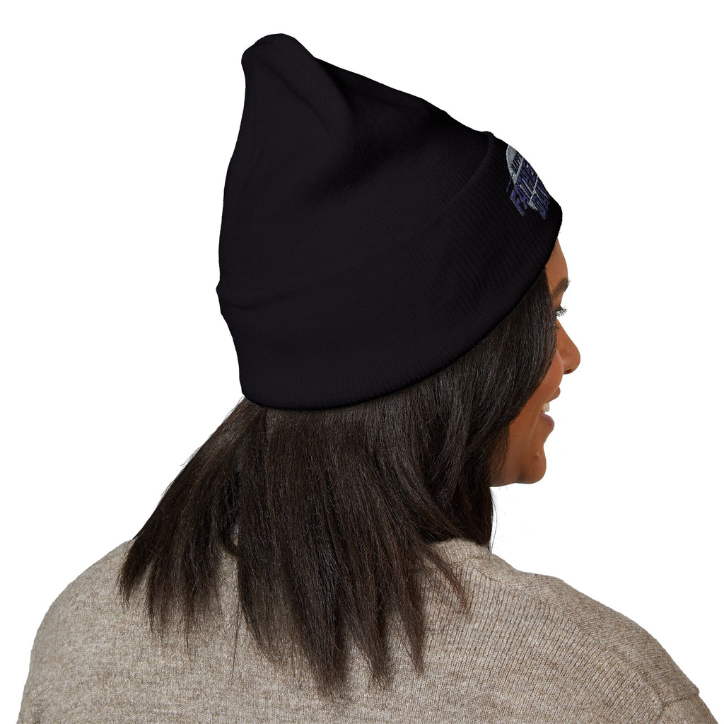 Embroidered "Happy Father's Day" Cuffed Beanie — Personalized Dad Gift