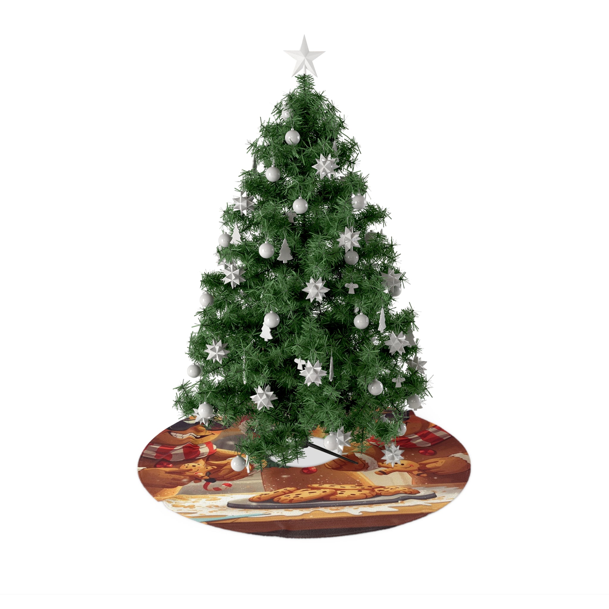 Gingerbread Cookie Party Christmas Tree Skirt