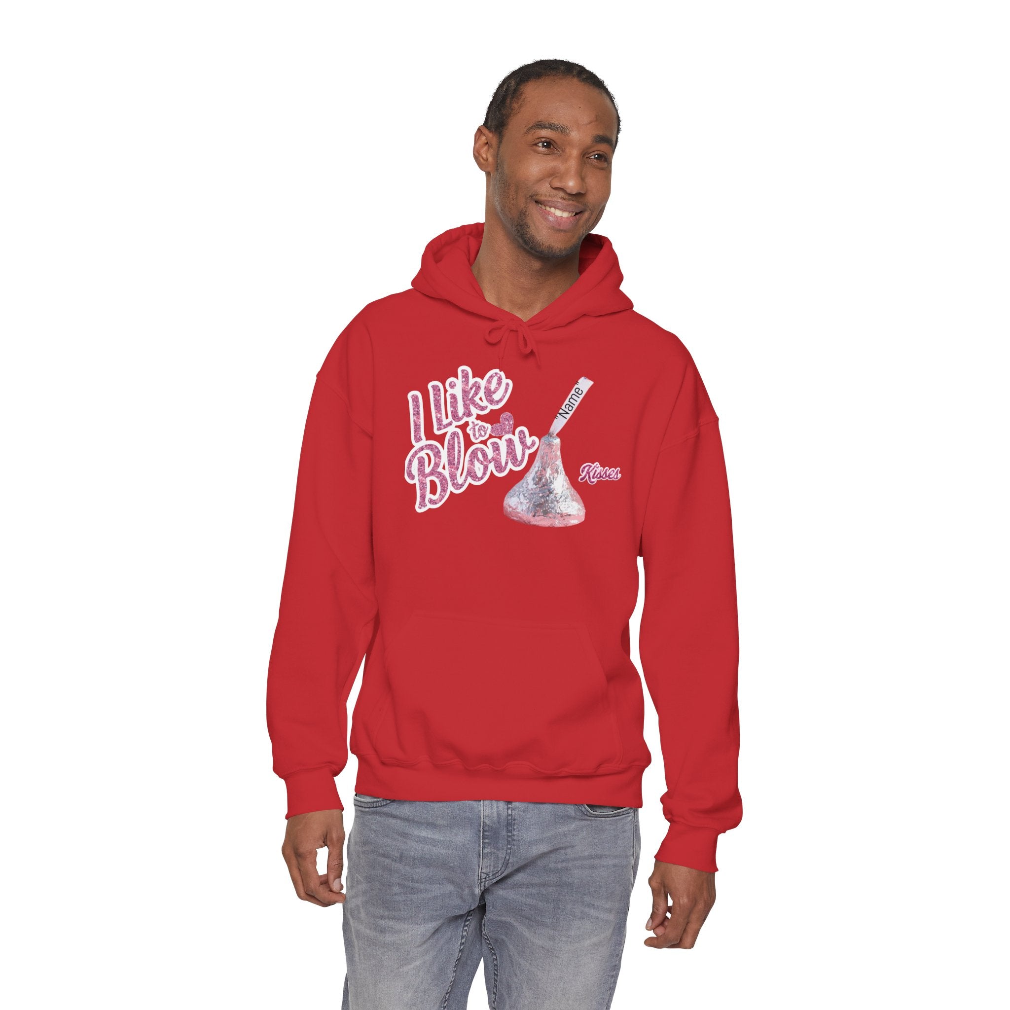 Personalized Valentines Hoodie, Kiss