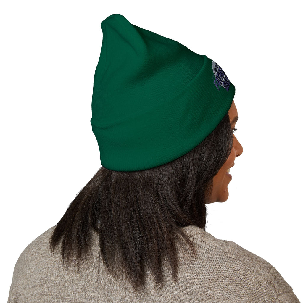 Embroidered "Happy Father's Day" Cuffed Beanie — Personalized Dad Gift