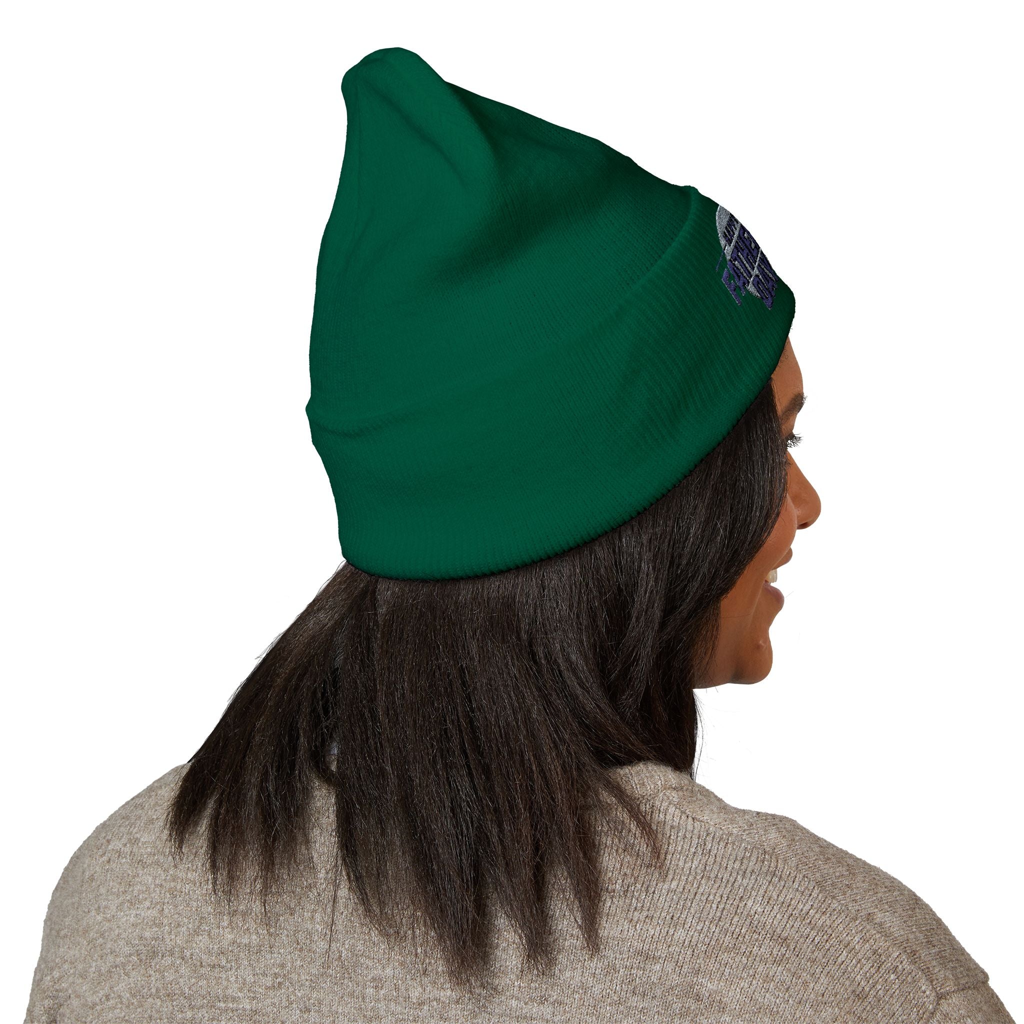 Embroidered "Happy Father's Day" Cuffed Beanie — Personalized Dad Gift