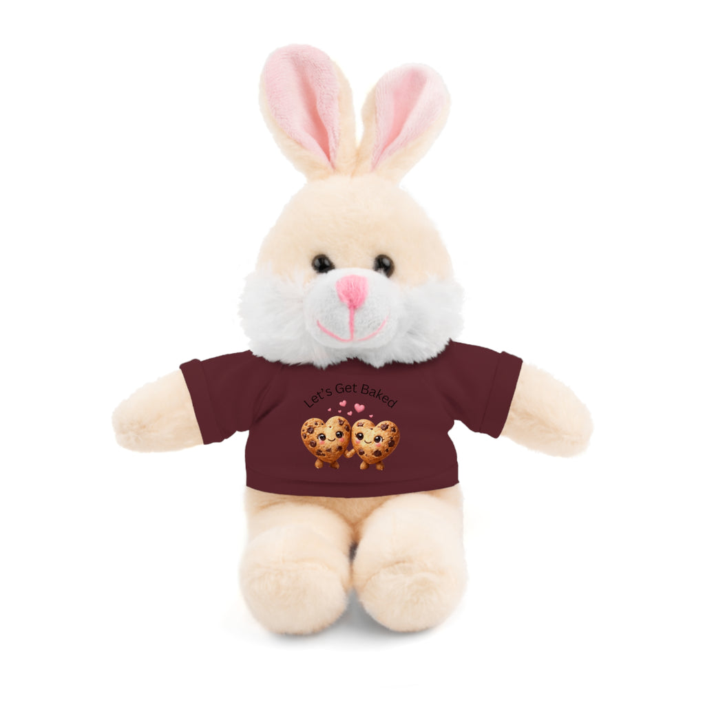 Plush Animal with "Let's Get Baked" Cookie Tee Stuffed Animal