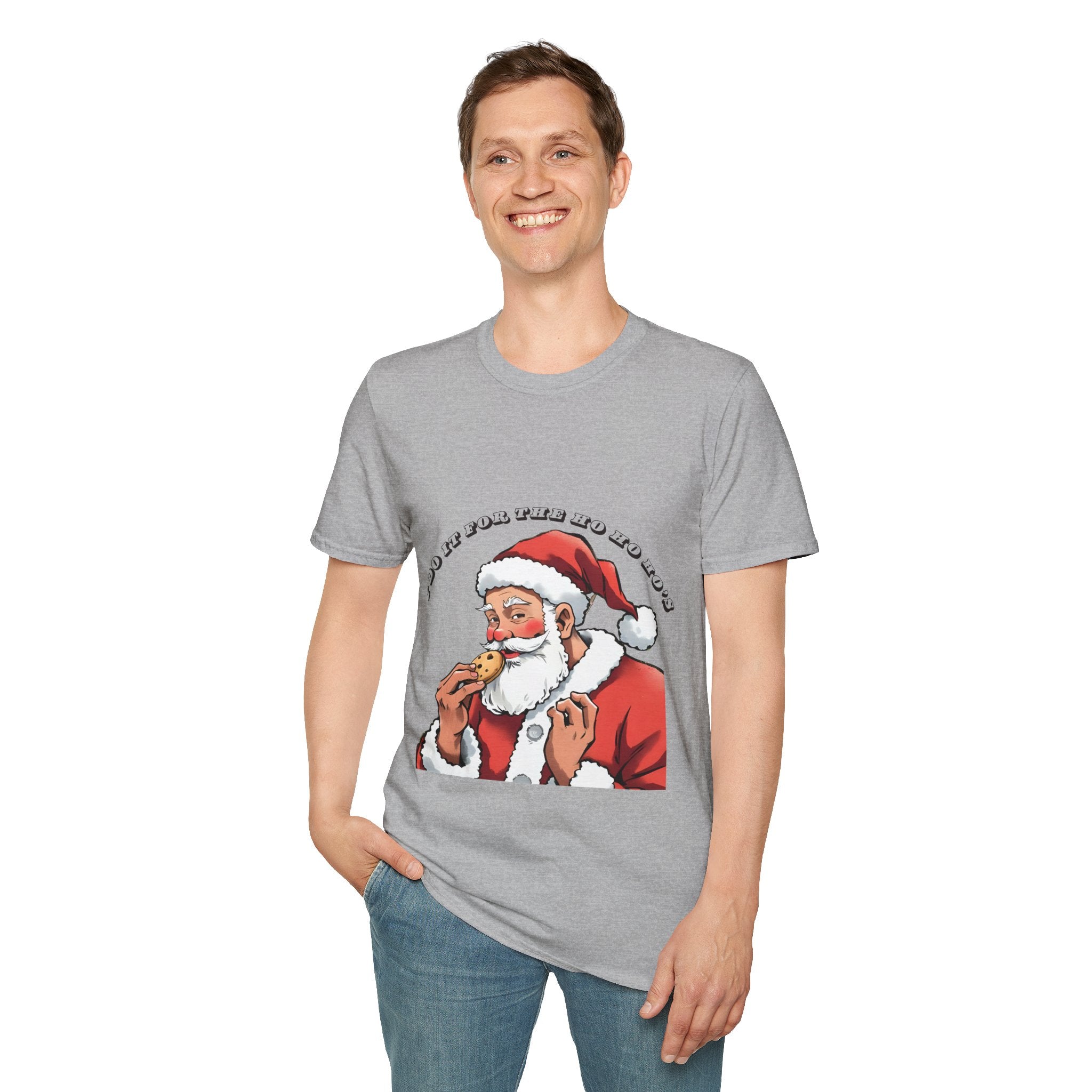 Adult Themed Santa Cookie T-Shirt - 'I Do It For The Ho Ho Ho's' Christmas Attire