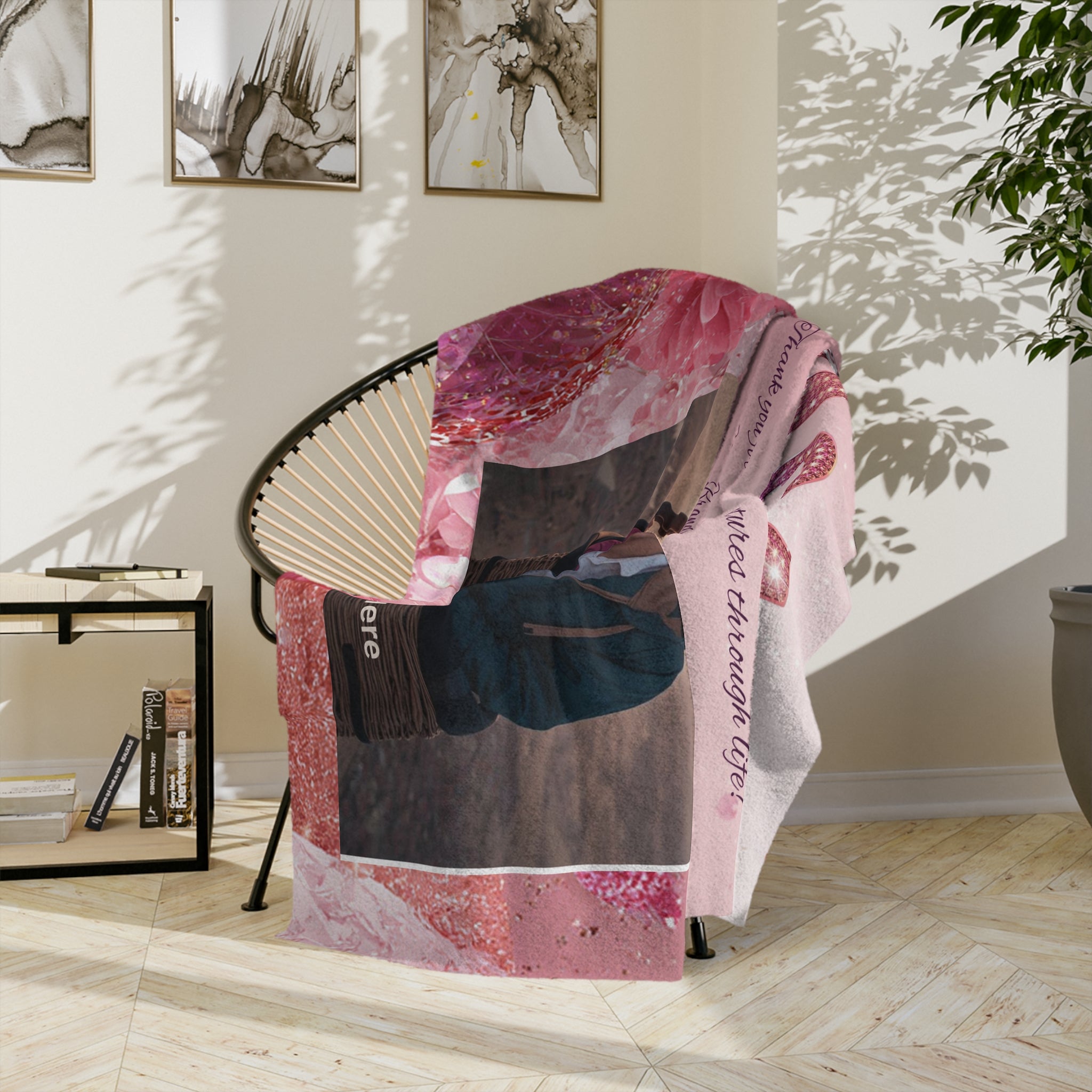 Personalized 'M.O.M. Master of Mischief' Photo Velveteen Blanket