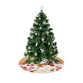 Christmas Tree Skirt — Gingerbread Cottage & Candy Canes Holiday Tree Skirt