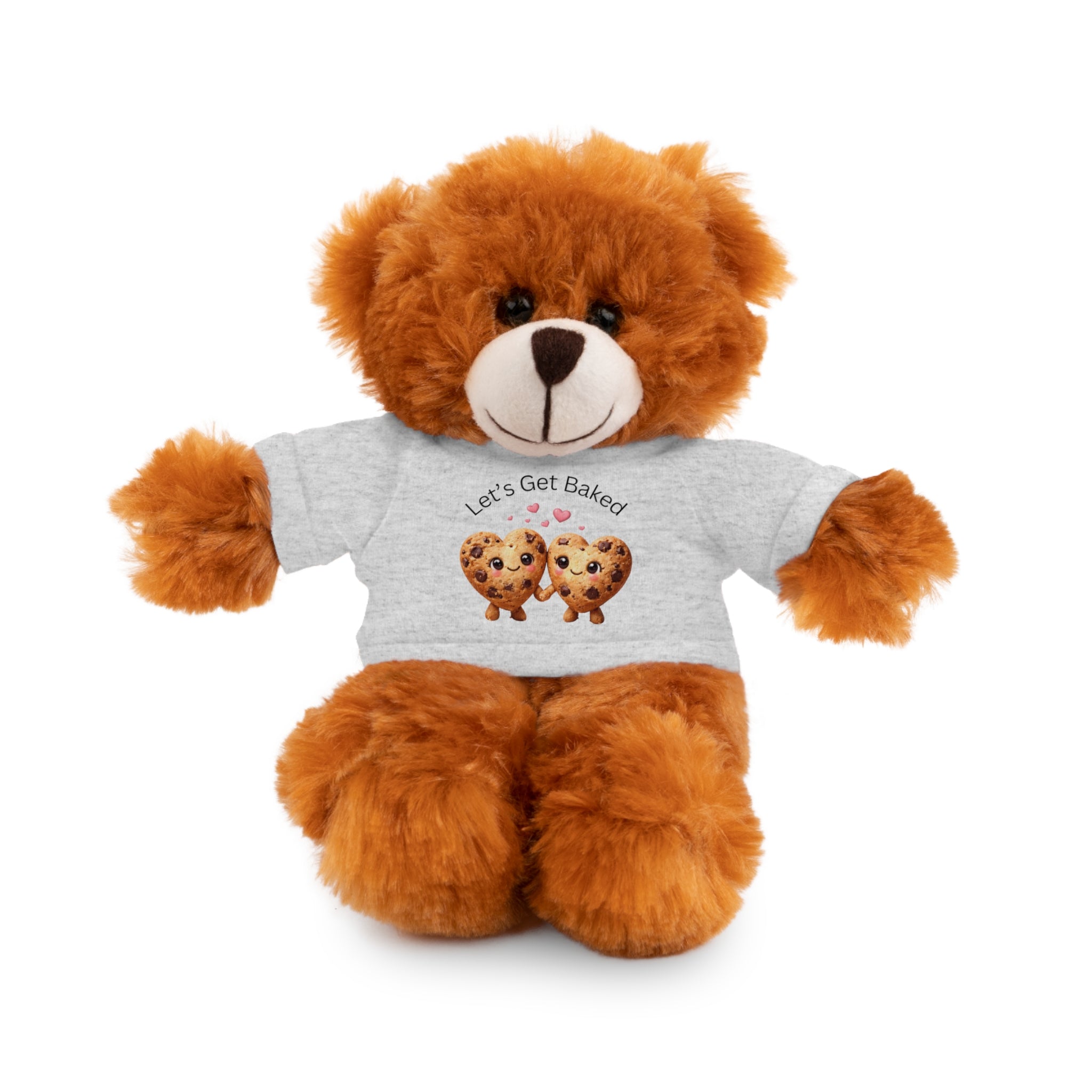 Plush Animal with "Let's Get Baked" Cookie Tee Stuffed Animal