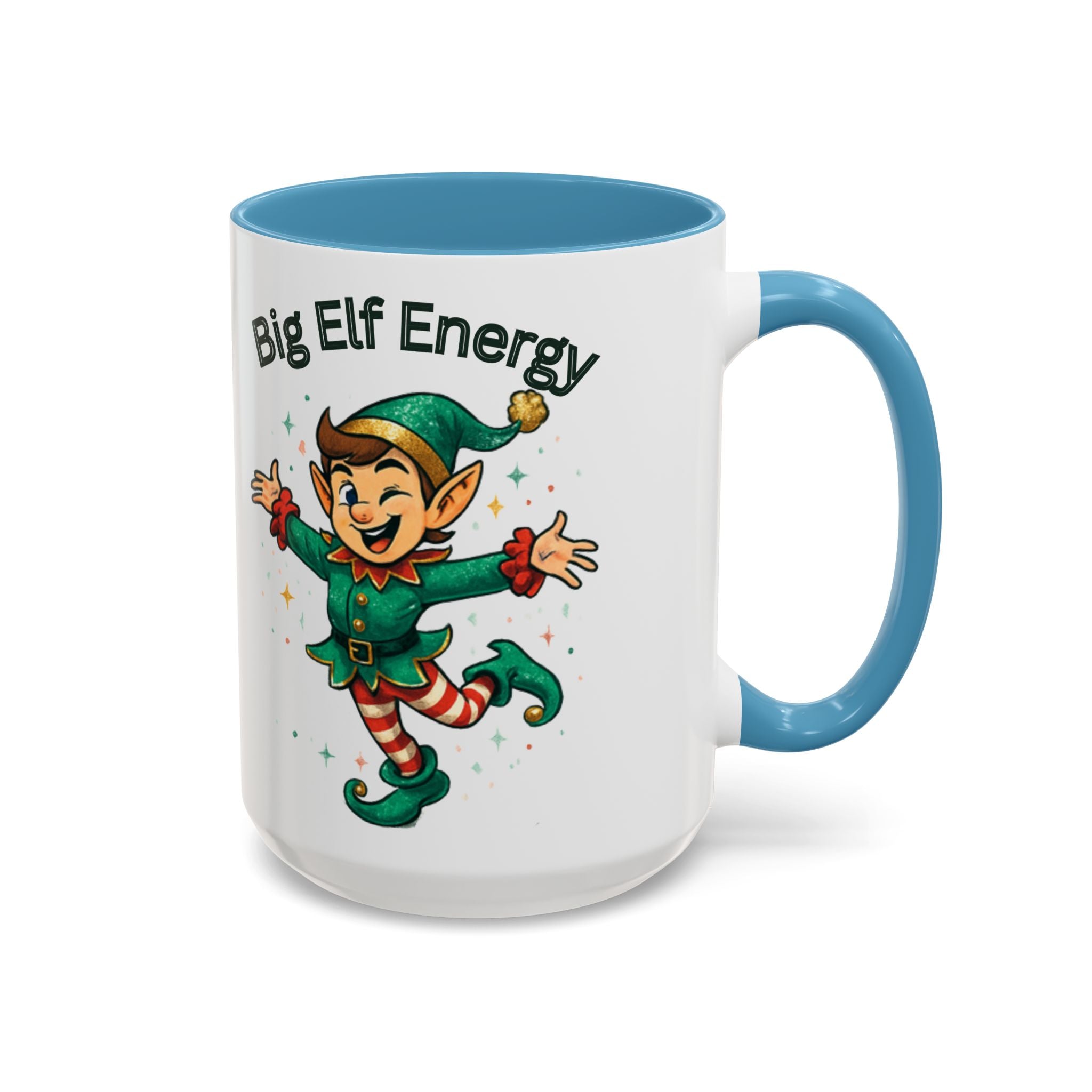Big Elf Energy Coffee Mug — Holiday Christmas Elf Accent Mug (11/15oz)