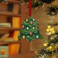 Bell Metal Ornament – Festive Christmas Tree Design with Baubles & Candy Canes