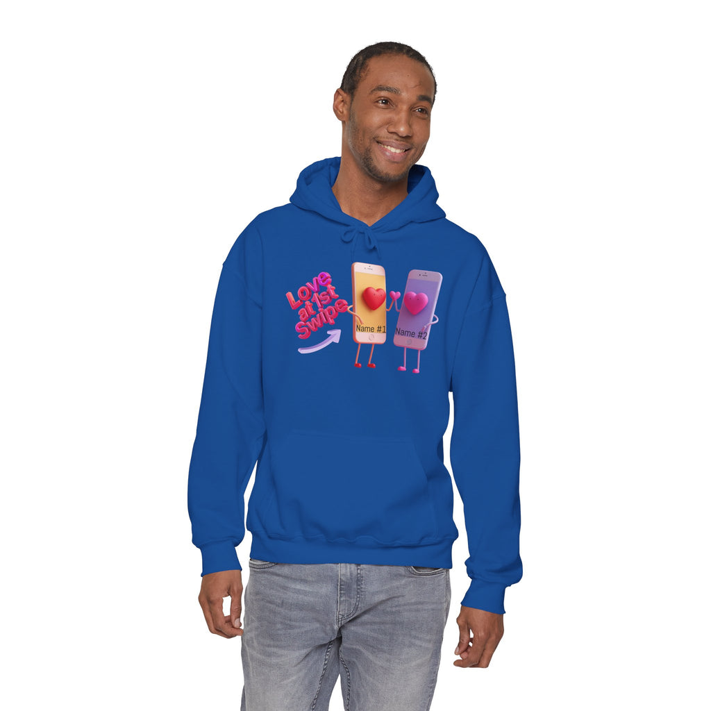 Love at First Swipe Hoodie Personalized Valentine