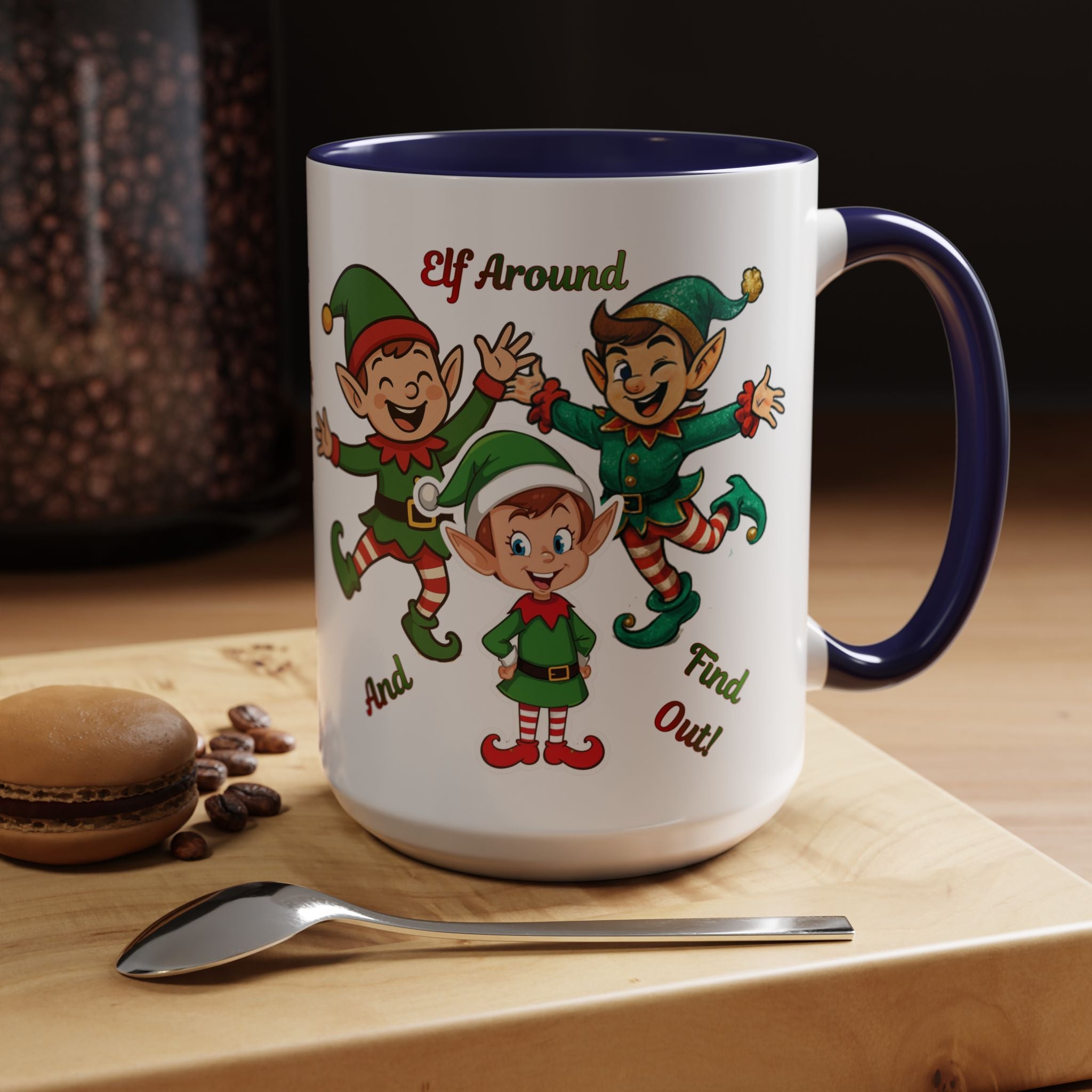 Funny Christmas Elf Holiday Mug (11/15oz) - 'Elf Around and Find Out' Christmas Mug