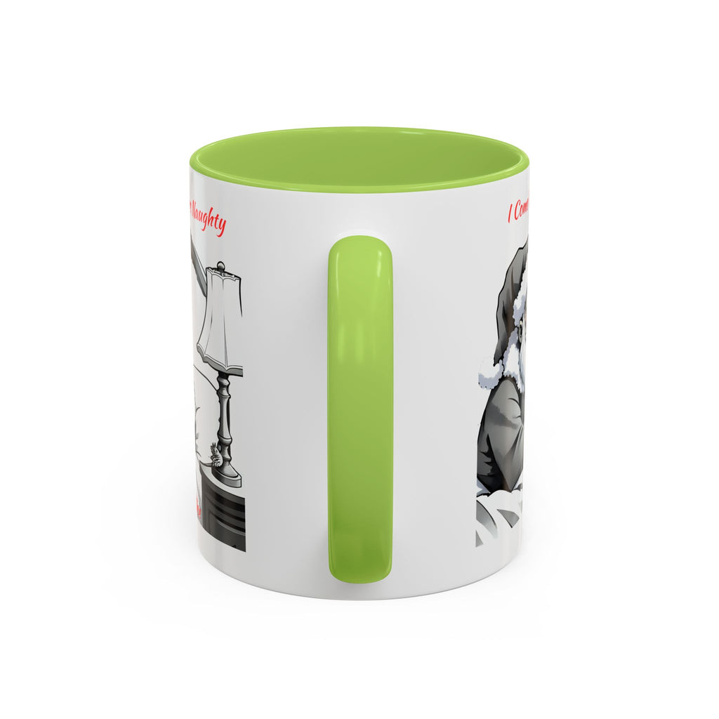 Santa Naughty Coffee Mug - "I Come When You're Naughty" Holiday Accent Mug (11/15oz)