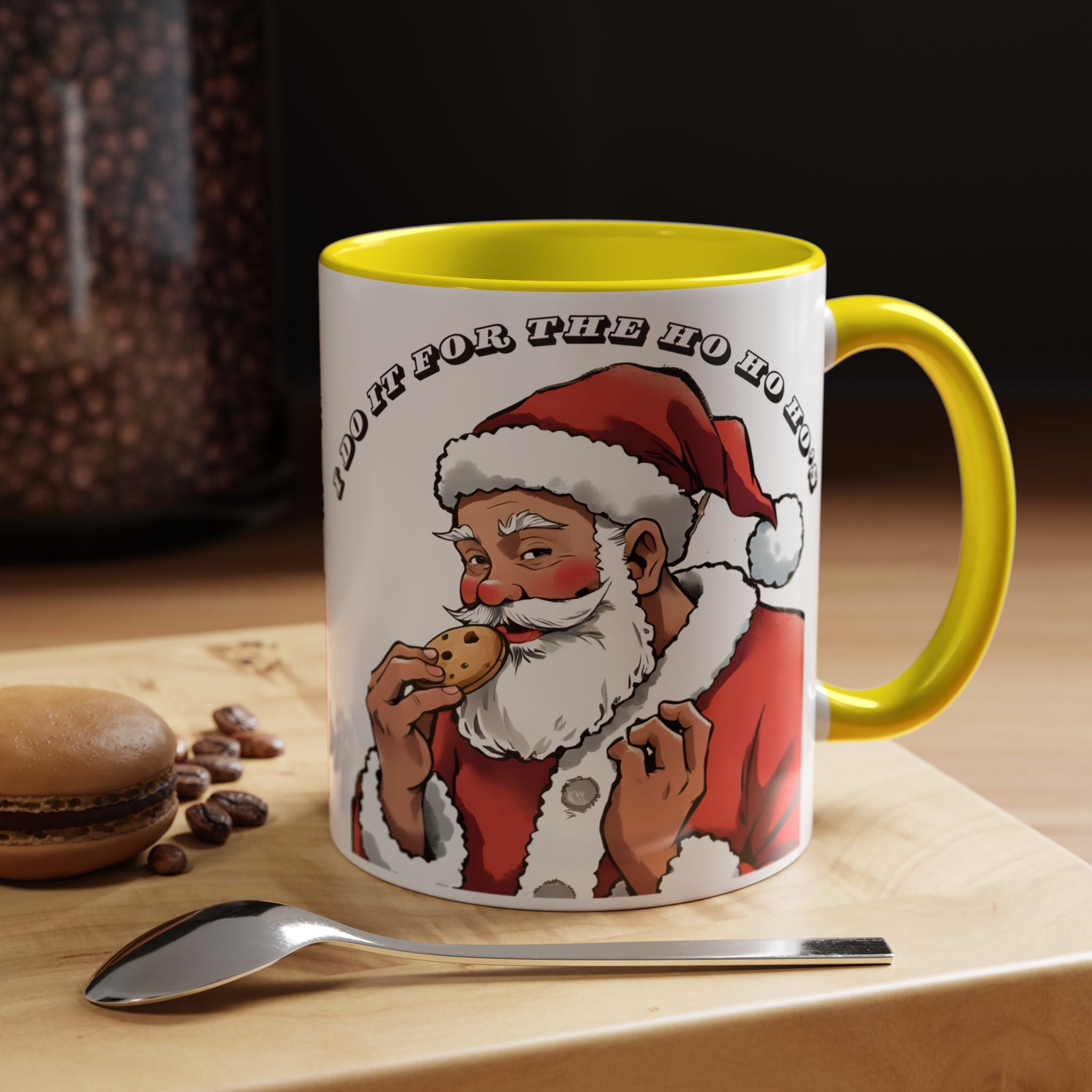 Coffee Mug - Santa Eating Cookie "I Do It For The Ho Ho Ho" Holiday Christmas Mug (11/15 oz)