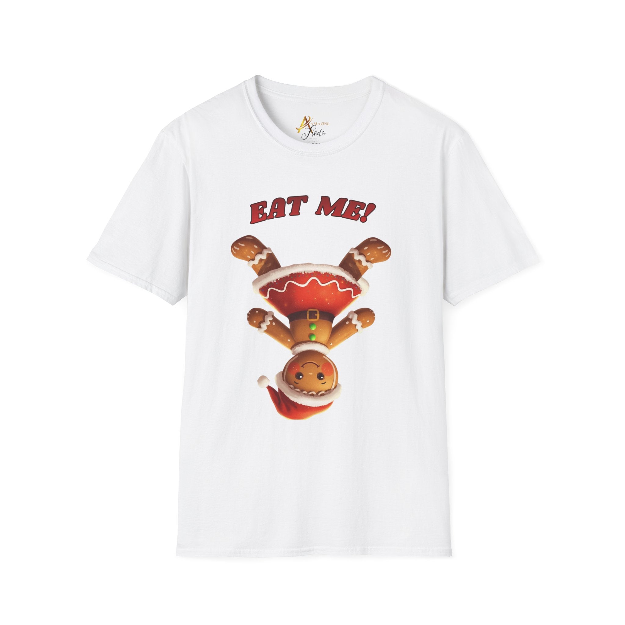 Adult Themed Gingerbread Woman T-Shirt -  'Eat Me!' Christmas Attire