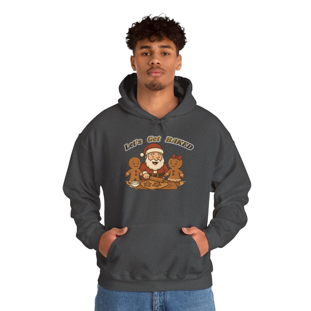 Adult Themed Santa Baking Hoodie — 'Let’s Get Baked' Christmas Attire